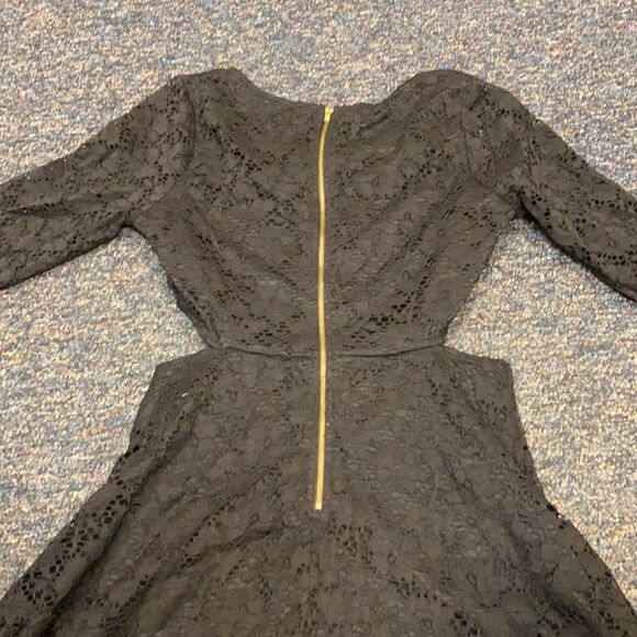 Black Lace Overlay Sexy Skater Dress sz. S - Picture 6 of 6